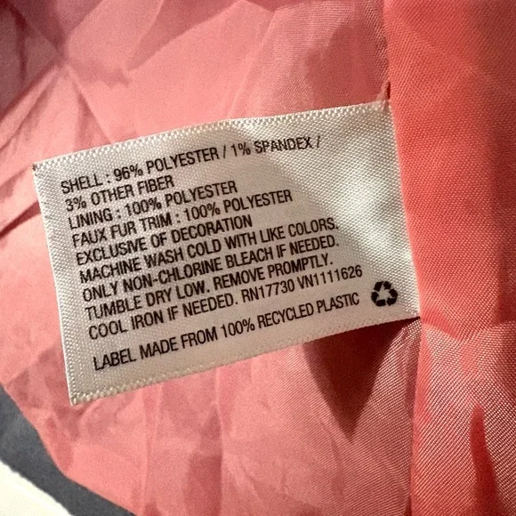 Cat & Jack Gray Bunny Hooded Jacket with Ears & Tail Toddler 5T - Picture 4 of 5